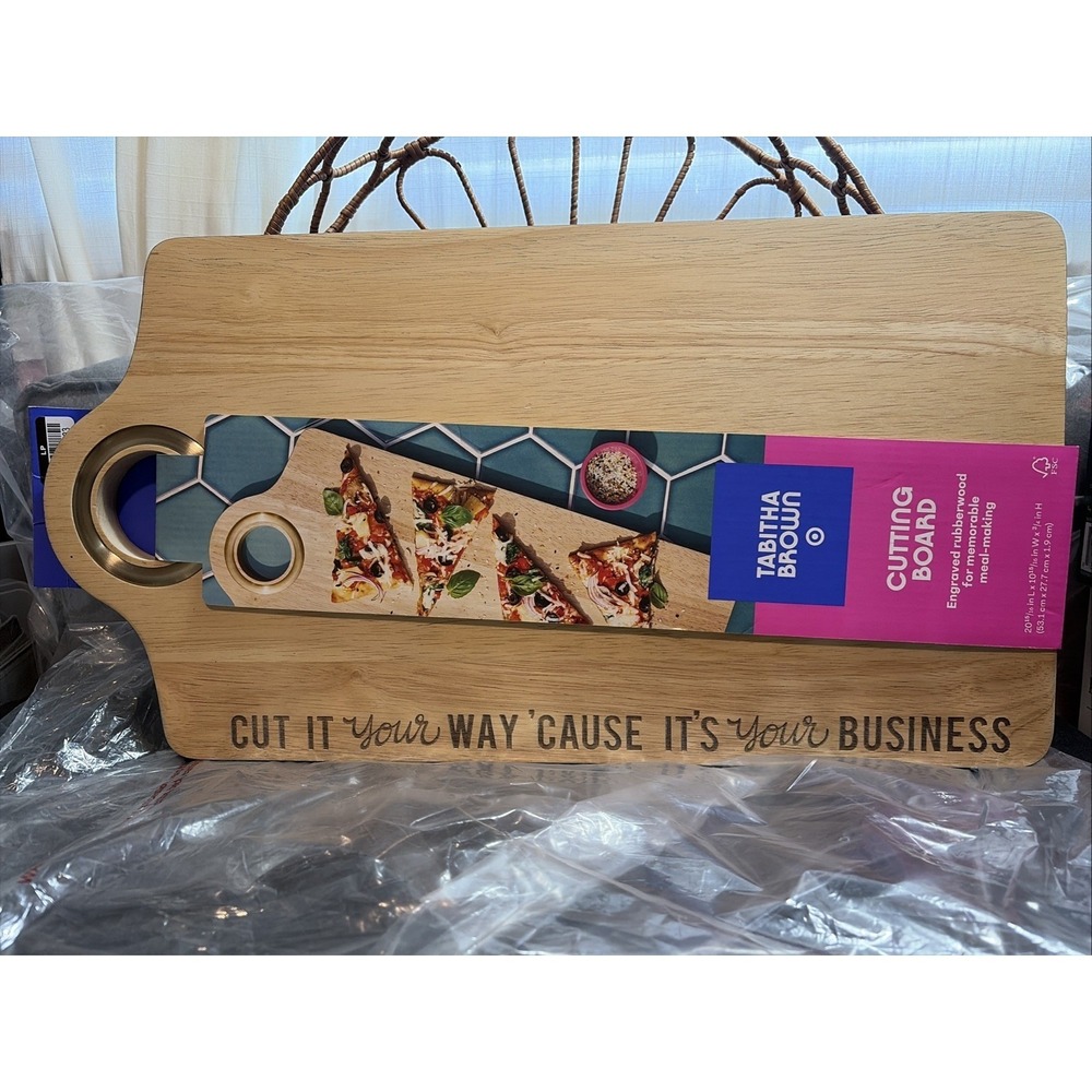 Wood Cutting Board "Cut It‎ Your Way Cause It's Your Business" Tabitha Brown NWT